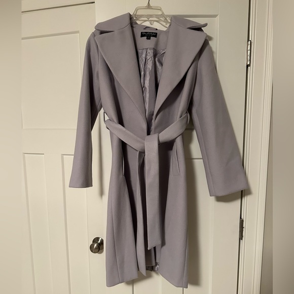 Miss Selfridge Midi Coat in Purple - Picture 2 of 5